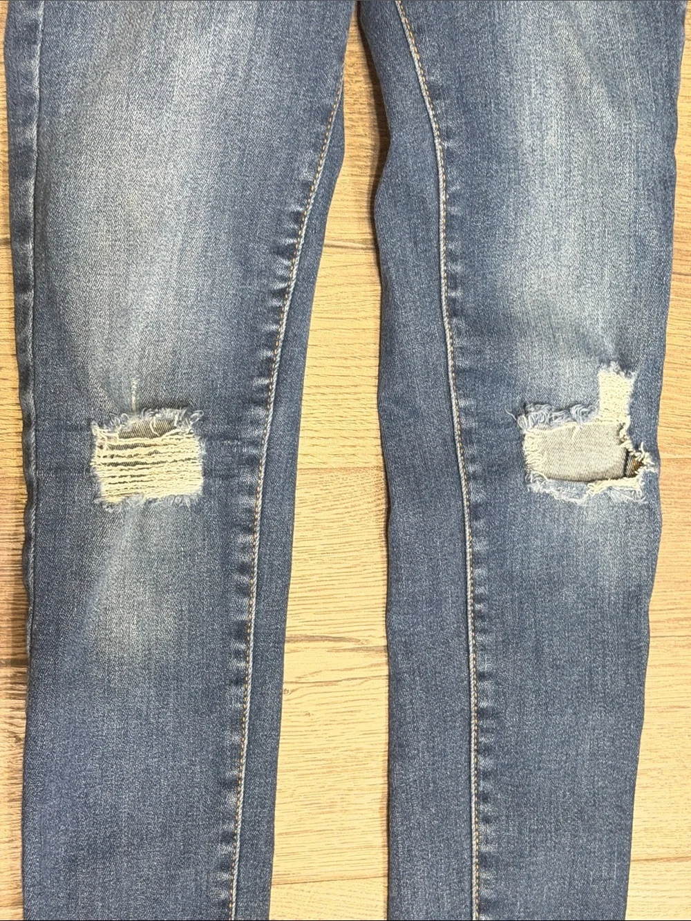 Old Navy Girls Blue Distressed Skinny Jeans